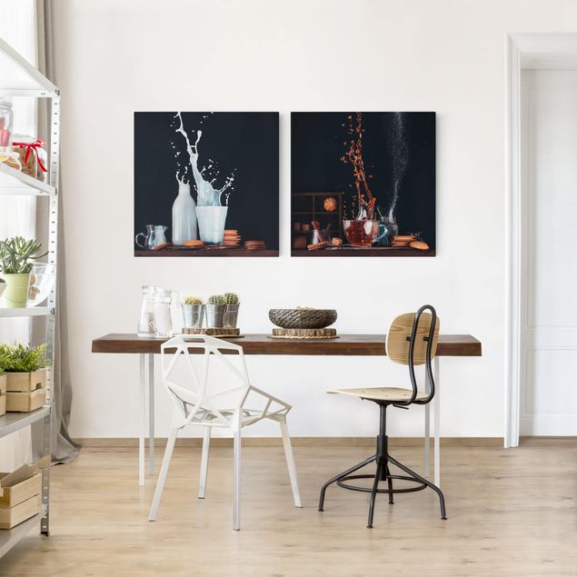 quadros modernos para quarto de casal Milk And Tea Composition