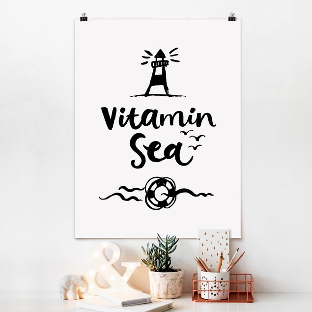 decoraçao para parede de cozinha Vitamin Sea