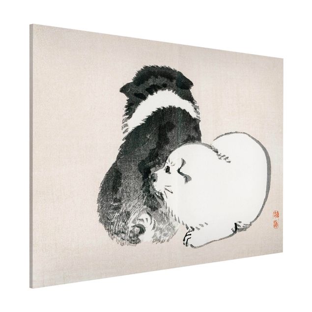 decoraçoes cozinha Asian Vintage Drawing Black And White Pooch