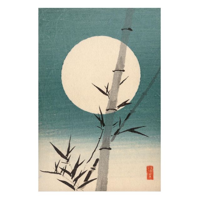 Quadros bambu Japanese Drawing Bamboo And Moon