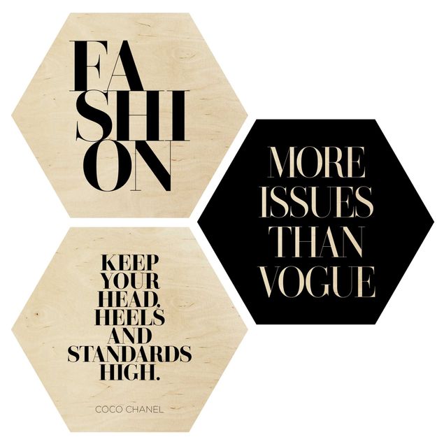 quadro de madeira para parede Fashion Vogue & High Heels
