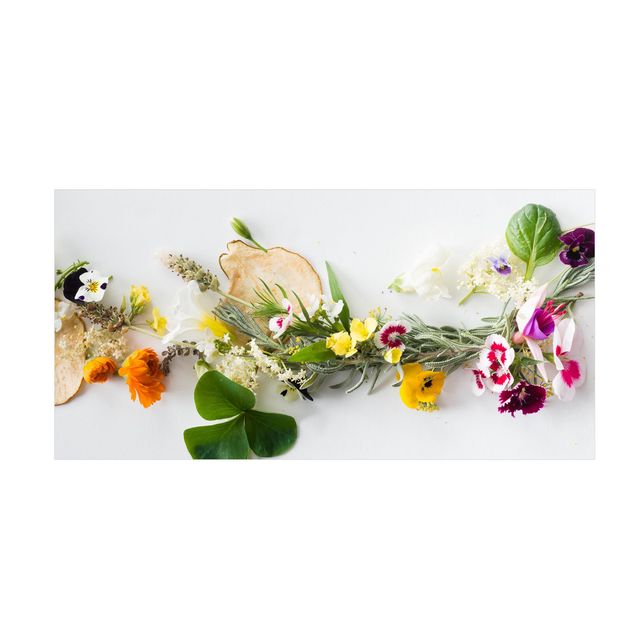 tapetes flores Fresch Herbs With Edible Flowers