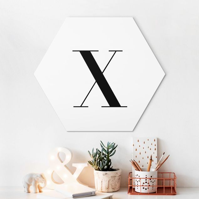 decoraçao cozinha Letter Serif White X