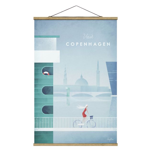 Quadros retro Travel Poster - Copenhagen