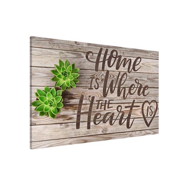 decoraçao cozinha Home is where the Heart is on Wooden Board