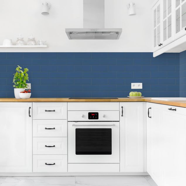 Backsplash de cozinha imitação pedra Ceramic Tiles Dark Blue
