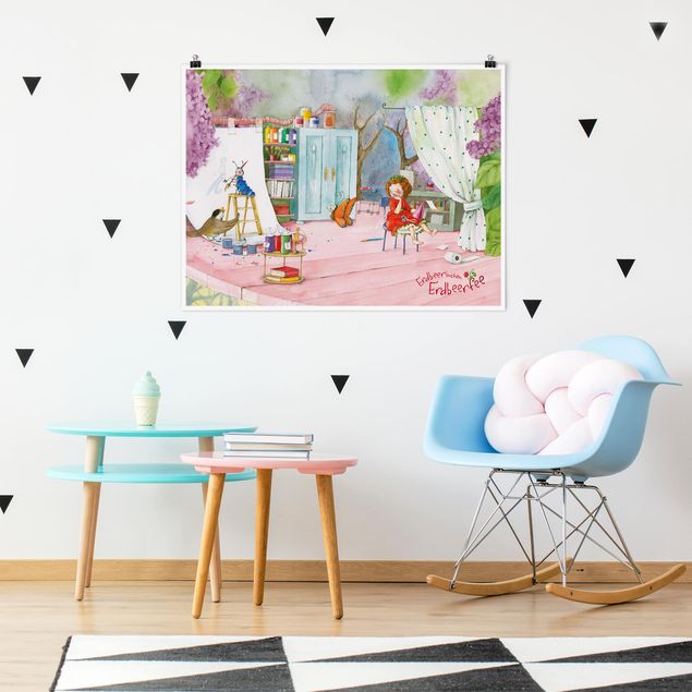 quadros decorativos para sala modernos Little Strawberry Strawberry Fairy - Tinker