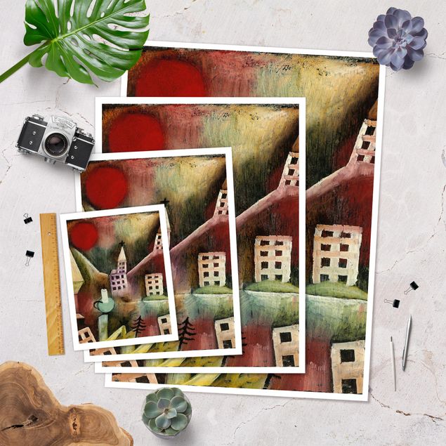 poster decoração Paul Klee - Destroyed Village