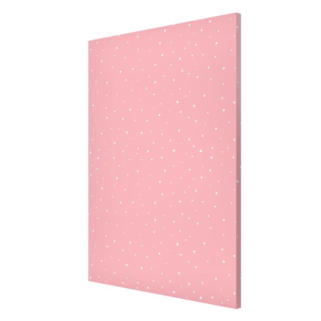 Quadros modernos Drawn Little Dots On Pastel Pink