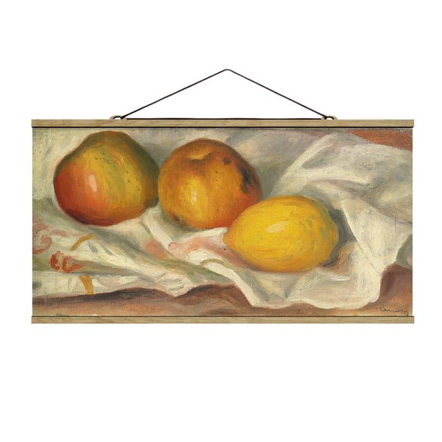 Quadros frutas Auguste Renoir - Two Apples And A Lemon