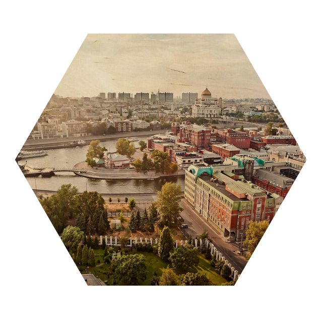 Quadros hexagonais City Of Moscow
