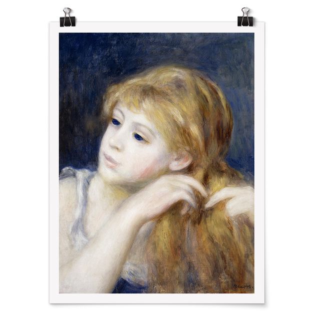 Posters quadros famosos Auguste Renoir - Head of a Young Woman