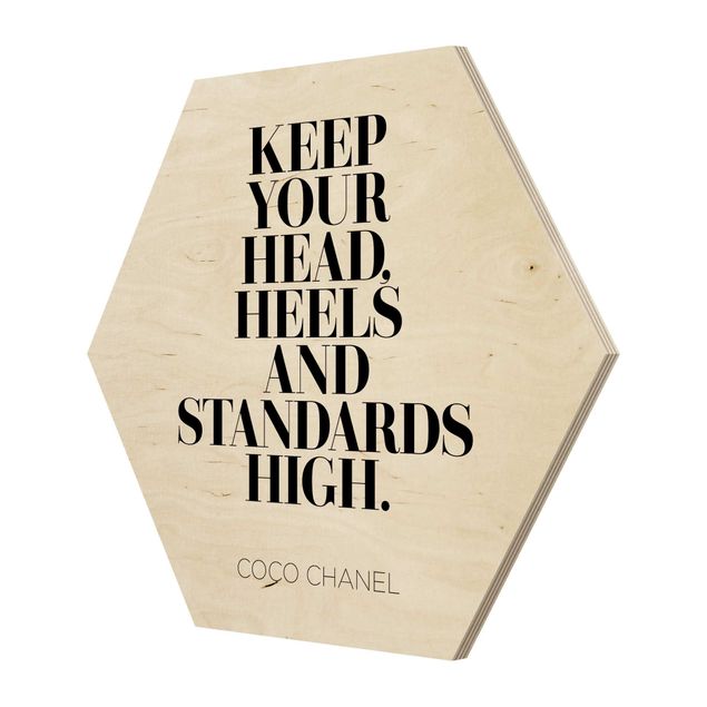 Quadros hexagonais Keep Your Head High