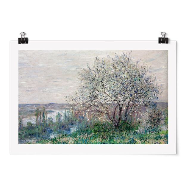Quadros árvores Claude Monet - Spring in Vétheuil
