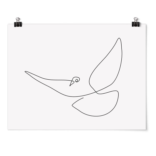 Quadros modernos Dove Line Art