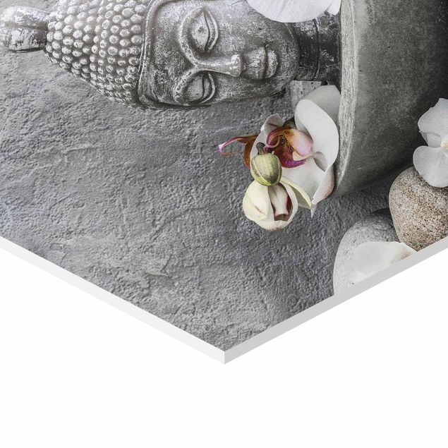 Quadros de Andrea Haase Zen Buddha, Orchids And Stones