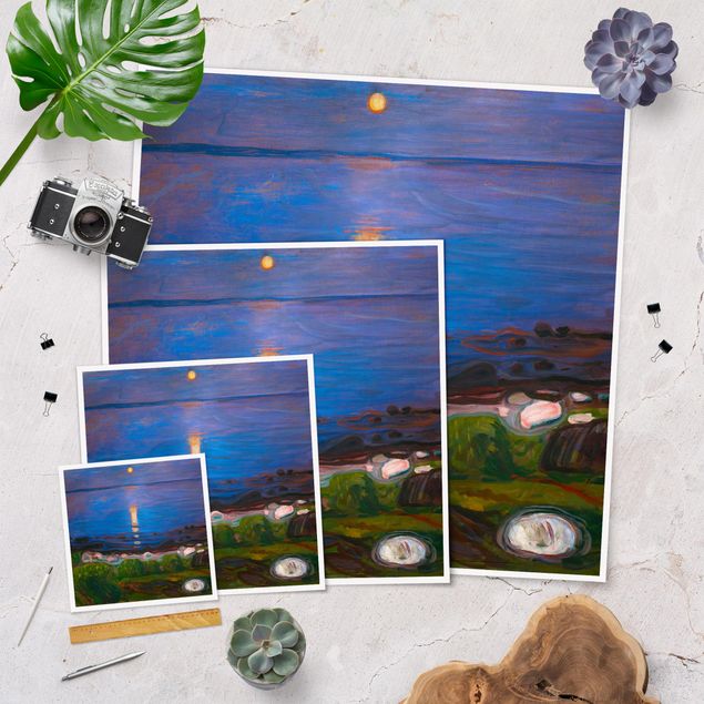 quadro decorativo mar Edvard Munch - Summer Night By The Beach