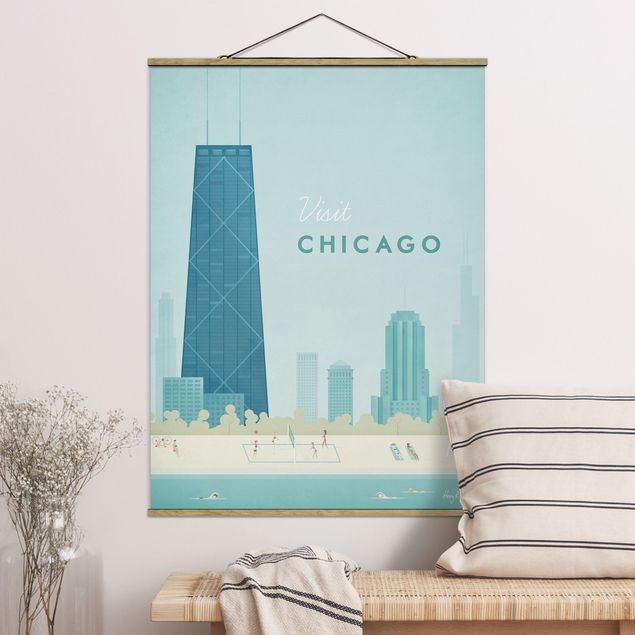 decoraçao para parede de cozinha Travel Poster - Chicago