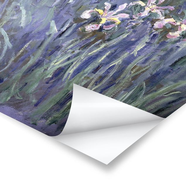 quadro azul Claude Monet - Iris