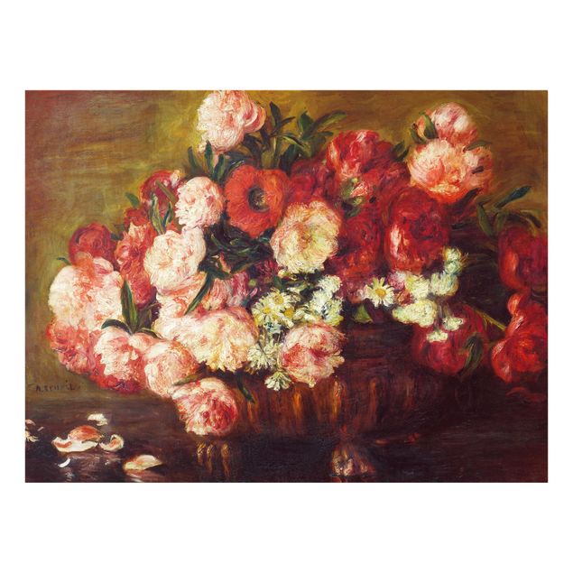 Painel anti-salpicos de cozinha flores Auguste Renoir - Still Life With Peonies