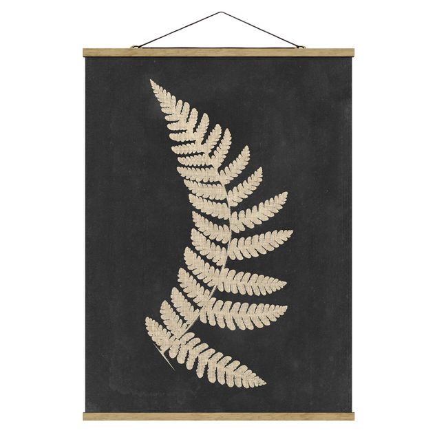 Quadros retro Fern With Linen Structure IV