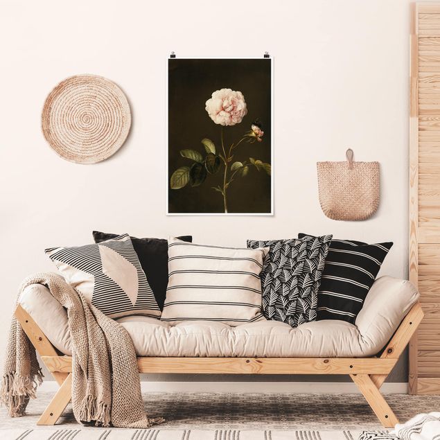 Posters flores Barbara Regina Dietzsch - French Rose With Bumblbee