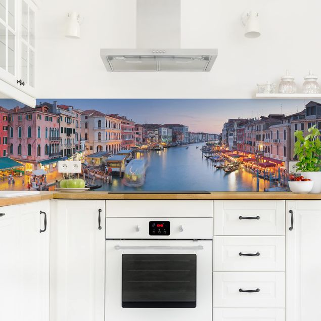 Backsplash de cozinha cidades e paisagens urbanas Evening On The Grand Canal In Venice