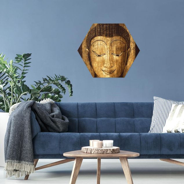 quadros decorativos para sala modernos Smiling Buddha