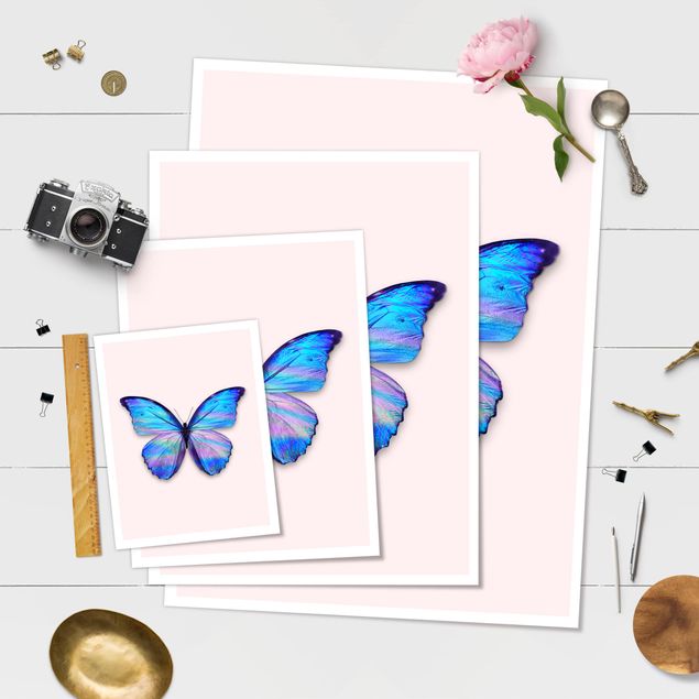 decoração quadros Holographic Butterfly