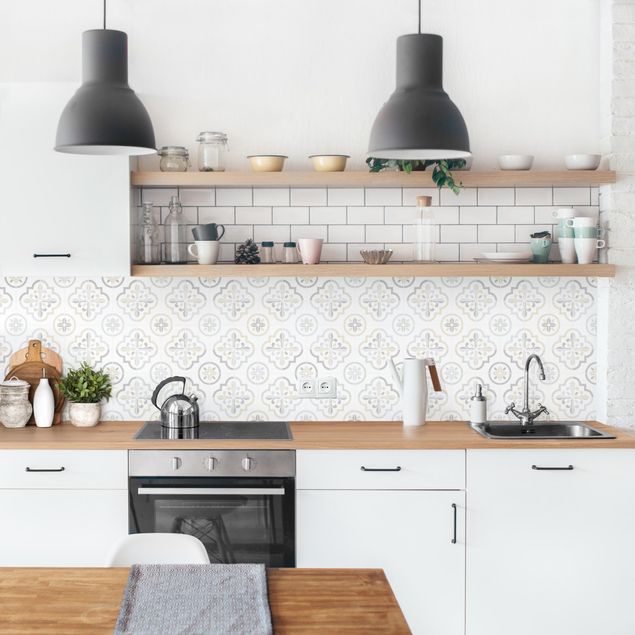 Backsplash de cozinha imitação azulejos Geometrical Tiles - Asti