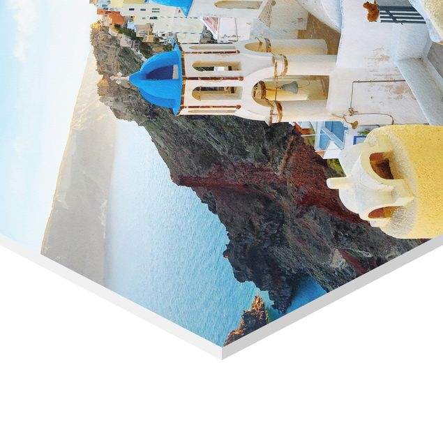 Quadros hexagonais Santorini