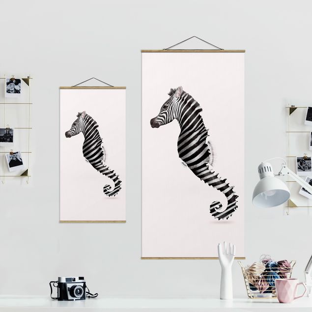 Quadros modernos Seahorse With Zebra Stripes
