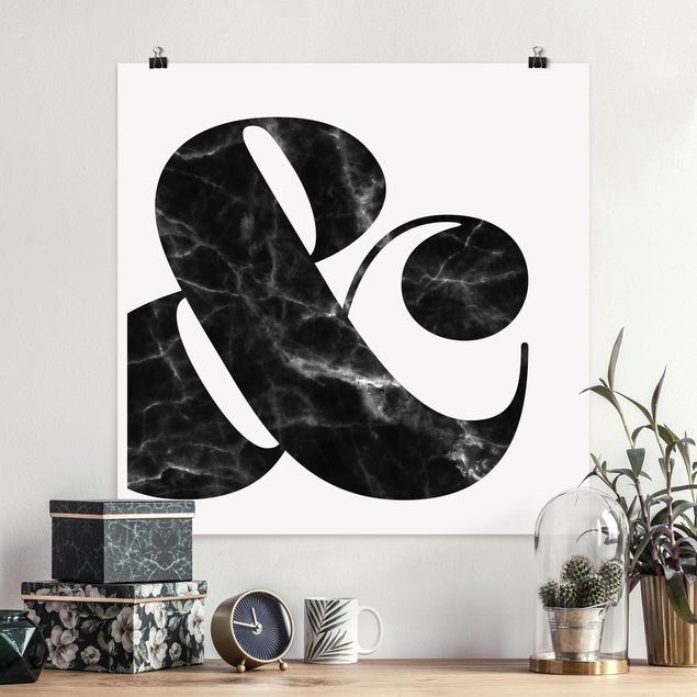 Posters em preto e branco Ampersand Marble