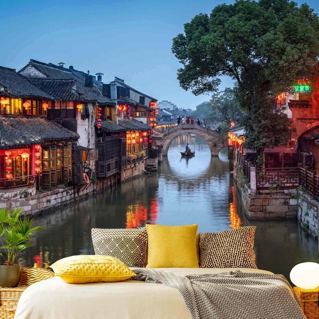 papel de parede para quarto de casal moderno Atmospheric Evening In Xitang