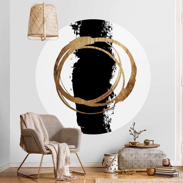 decoraçao cozinha Abstract Shapes - Gold And Black