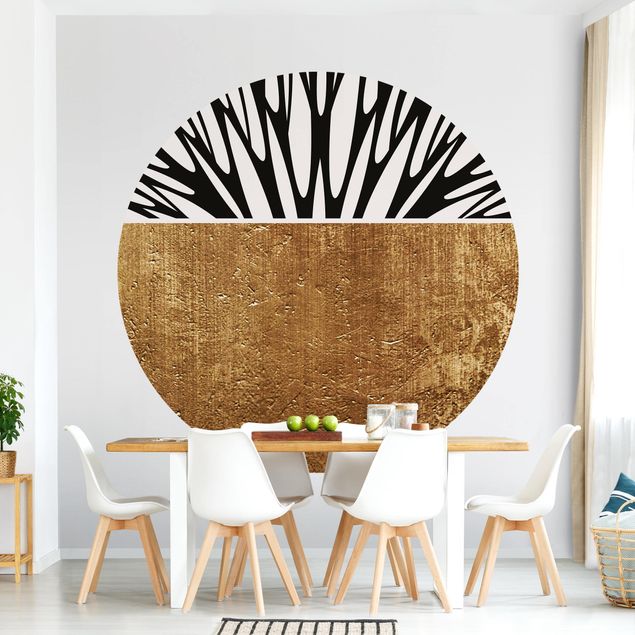 decoraçao para parede de cozinha Abstract Shapes - Golden Circle