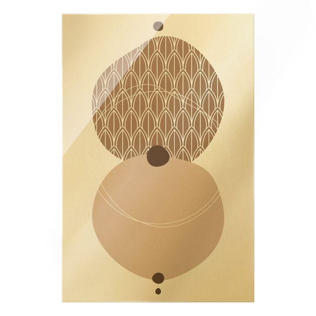 Quadros decorativos Abstract Shapes - Circles In Beige