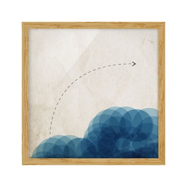 quadros abstratos modernos Abstract Shapes - Circles In Blue