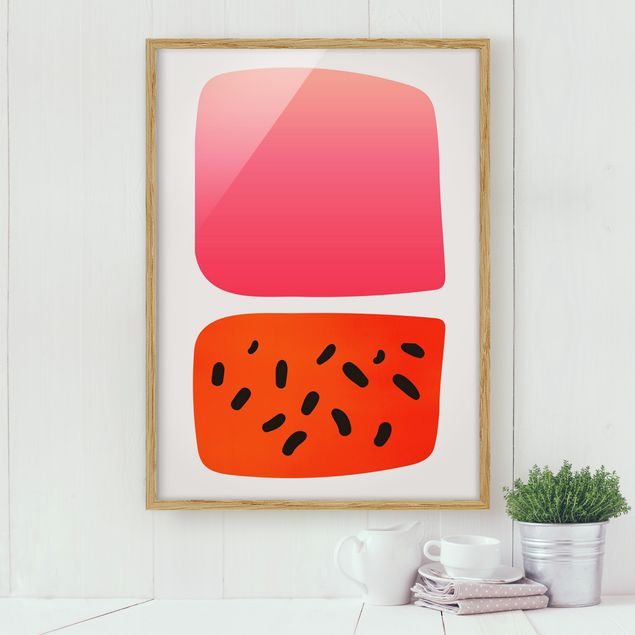 decoraçao cozinha Abstract Shapes - Melon And Pink