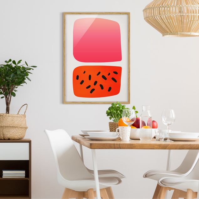 Quadros famosos Abstract Shapes - Melon And Pink