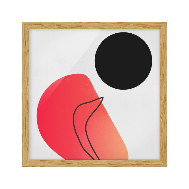 quadros abstratos modernos Abstract Shapes - Black Sun