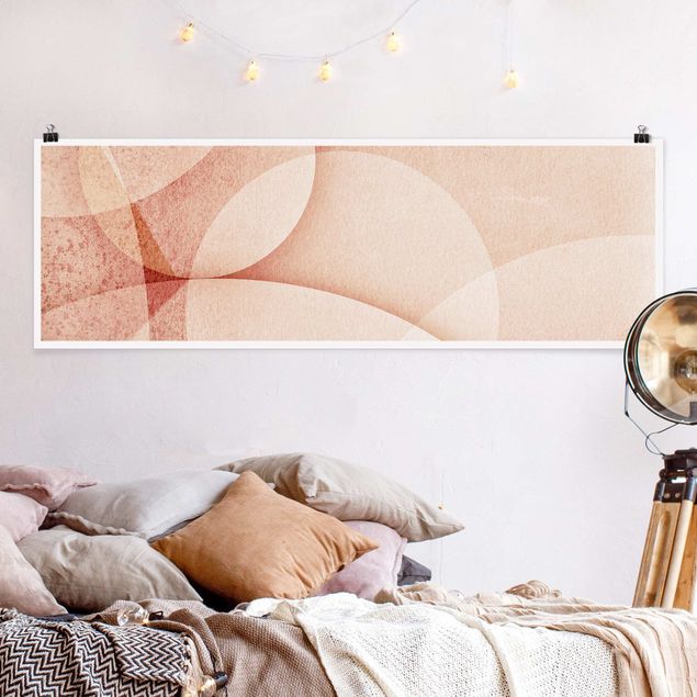 decoraçao para parede de cozinha Abstract Graphics In Peach-Colour