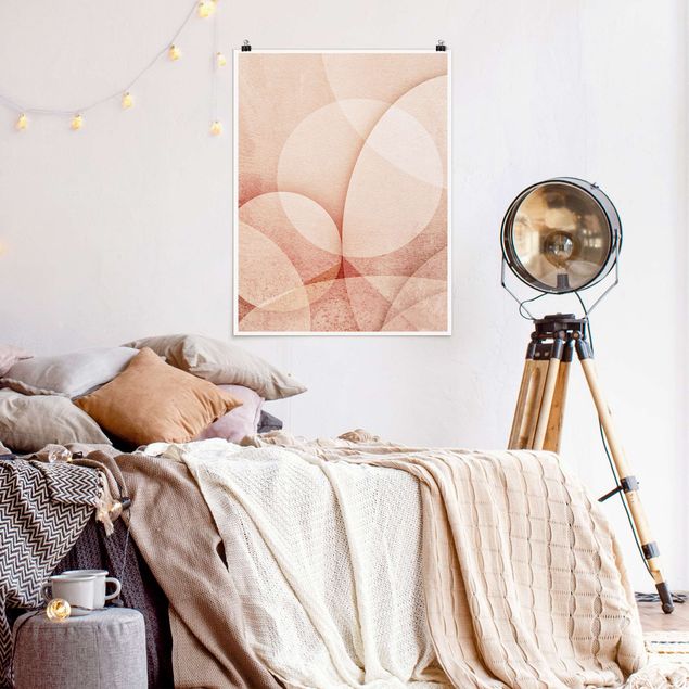 Posters abstratos Abstract Graphics In Peach-Colour
