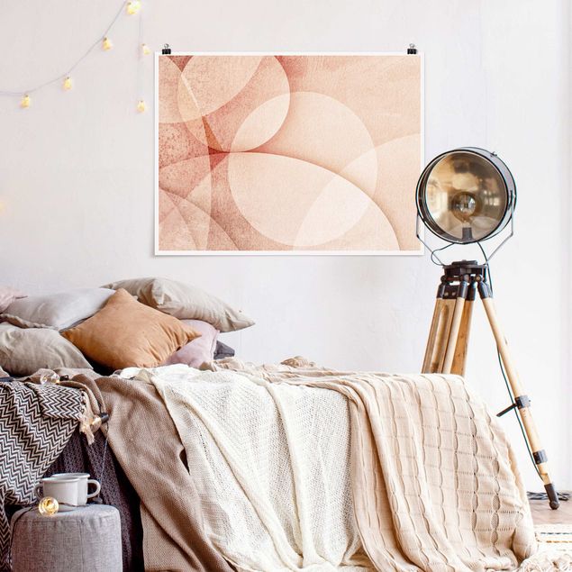 Posters abstratos Abstract Graphics In Peach-Colour