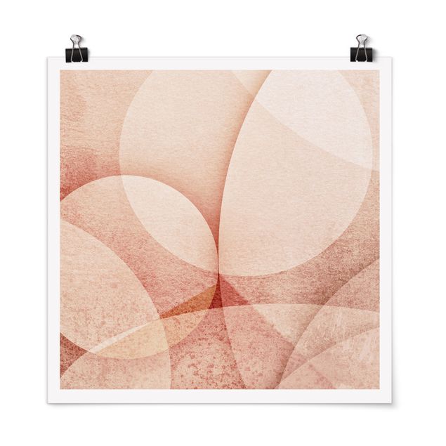 quadros abstratos para sala Abstract Graphics In Peach-Colour