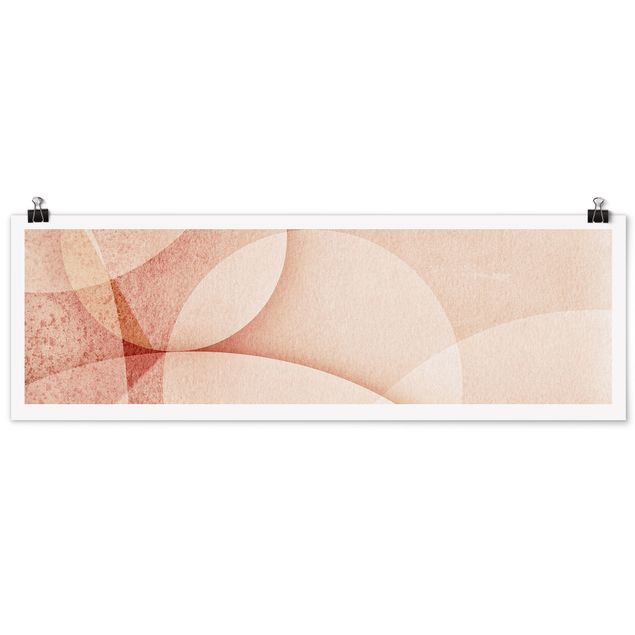 quadros abstratos para sala Abstract Graphics In Peach-Colour