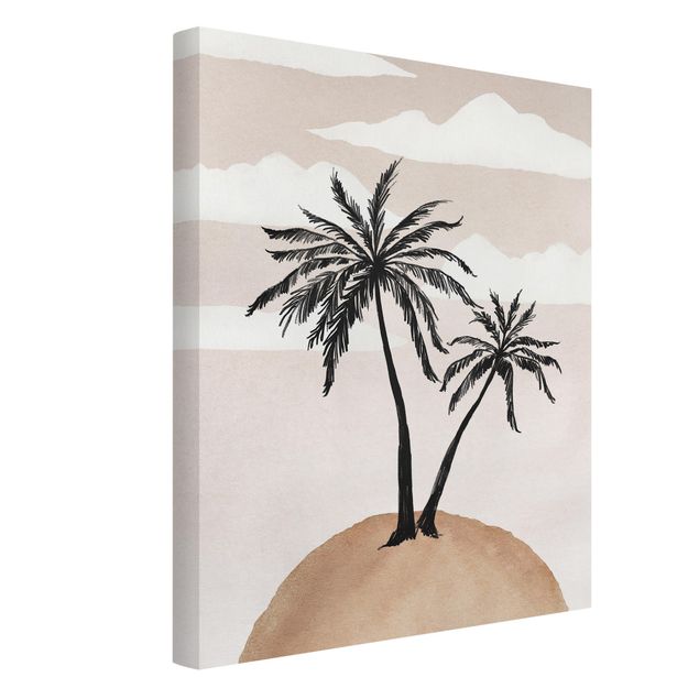 Quadros modernos Abstract Island Of Palm Trees
