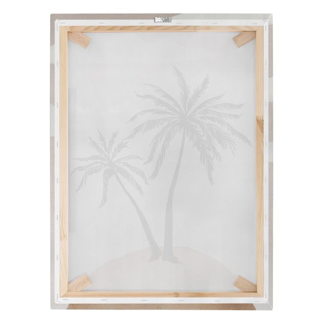 Telas decorativas Abstract Island Of Palm Trees