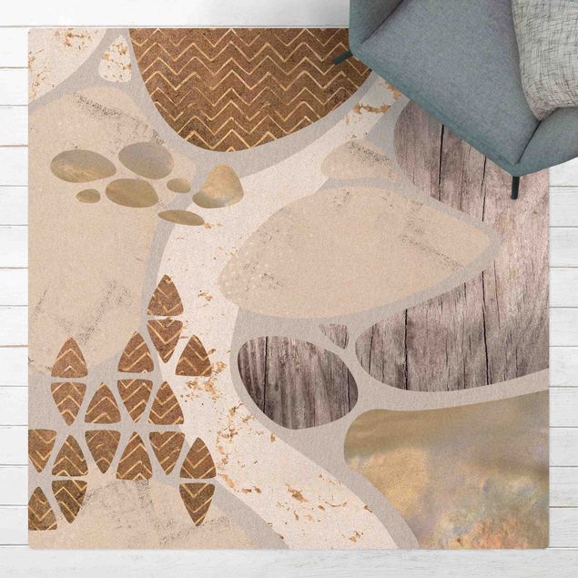 tapete para sala moderno Abstract Quarry Pastel Pattern