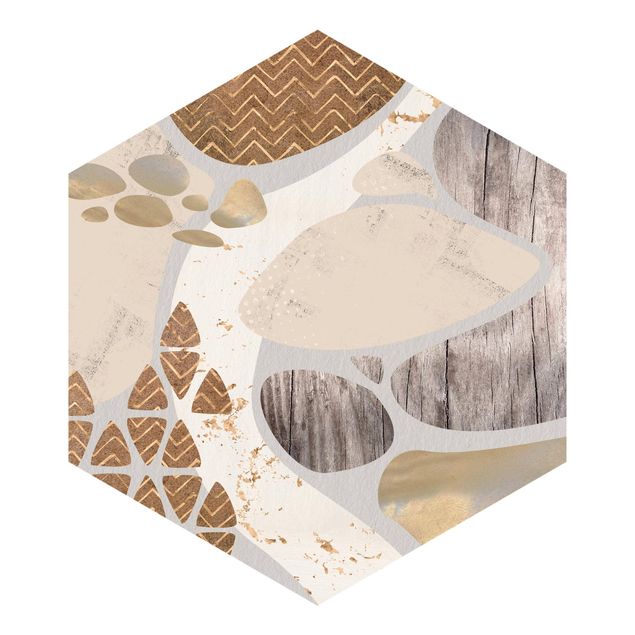 mural para parede Abstract Quarry Pastel Pattern